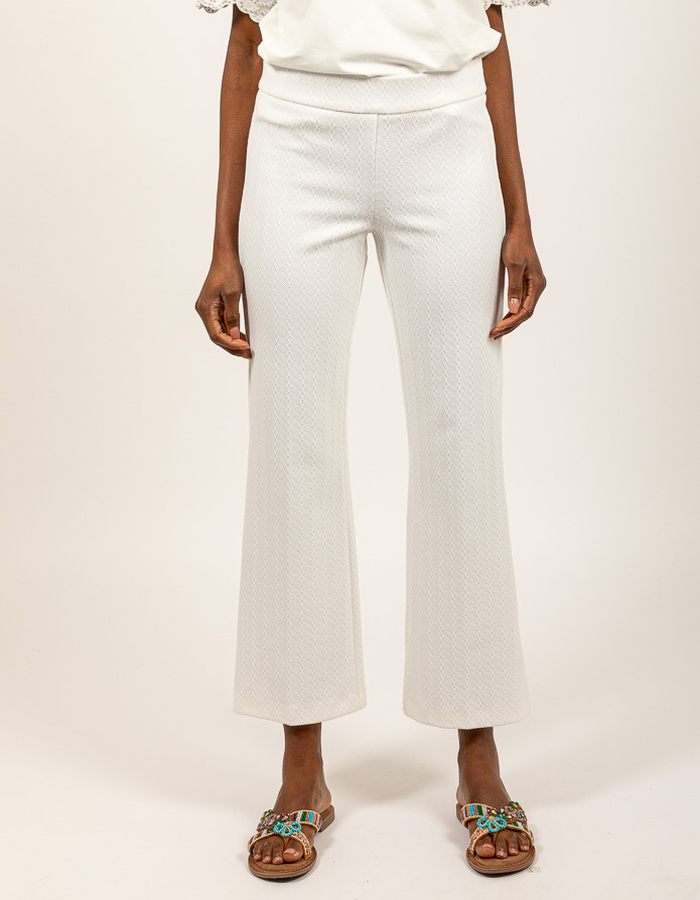 Cambio broek met elatische band wit