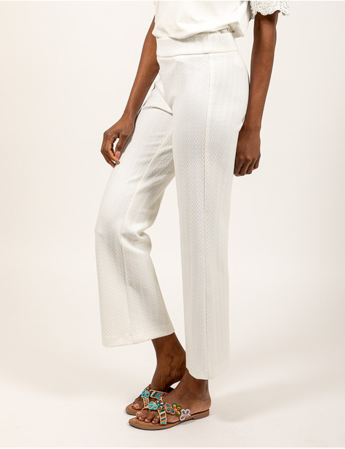 Cambio broek met elatische band wit