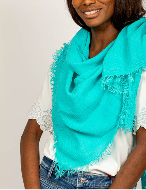 Due Amanti sjaals turquoise