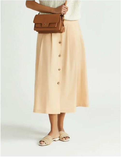 Xandres lange rok beige