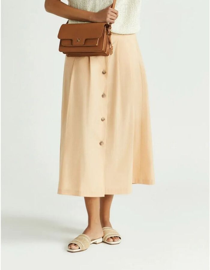 Xandres lange rok beige