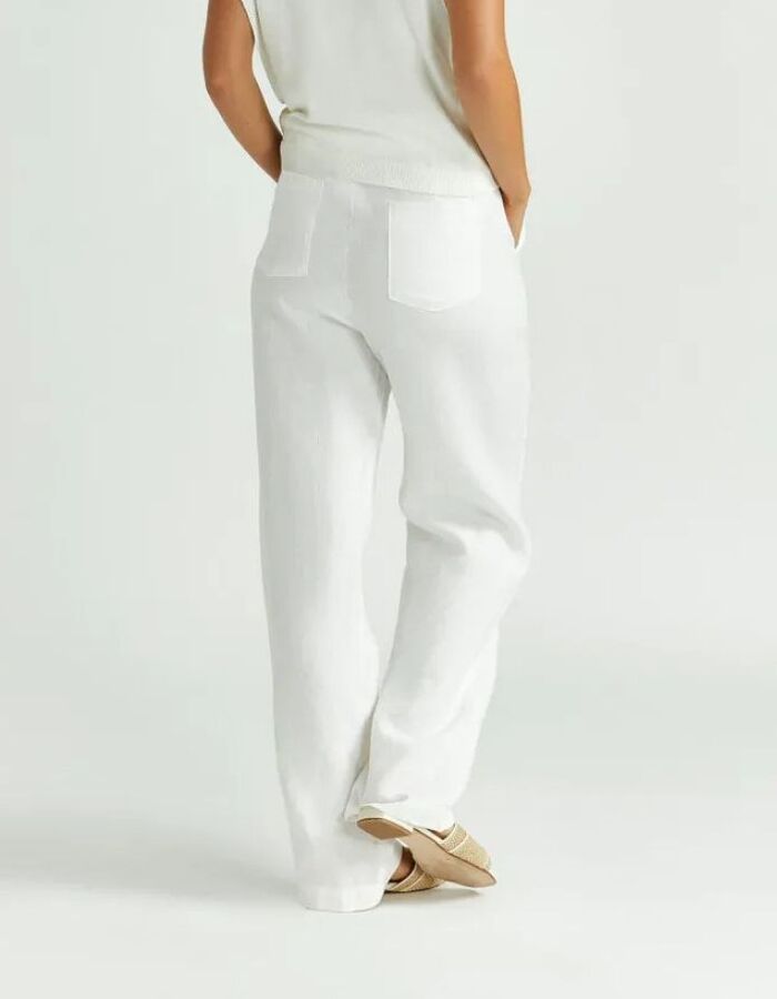 Xandres broek met elatische band wit