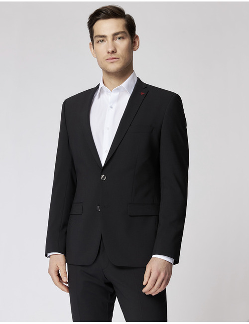 Slim Fit Kostuumvest 5042 Bi-Stretch Zwart  