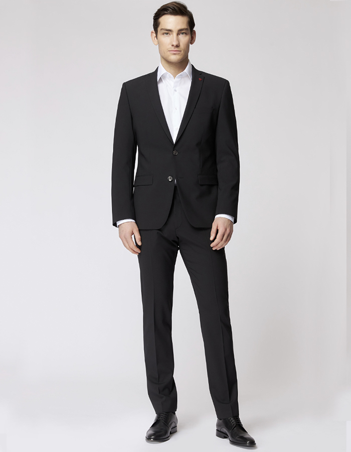 Slim Fit Kostuumbroek 5042 Bi-Stretch Zwart  