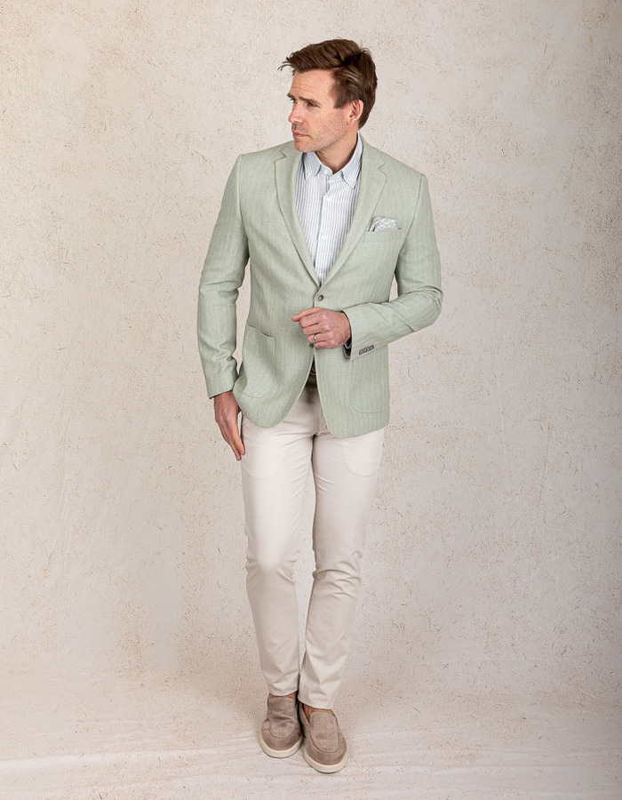 Gentiluomo slim fit blazer groen