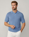 Regular fit Gebreide poloshirt  – ice blue  