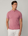 Slim fit piqué poloshirt met korte mouwen – crushed berry red  