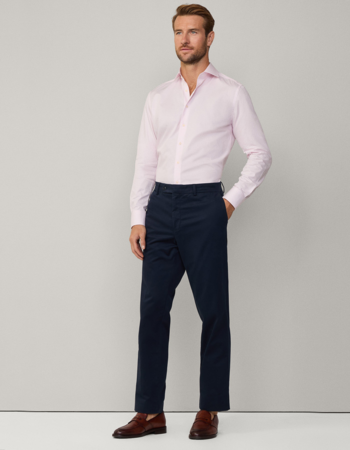 Tailored fit formeel Bengal-streep overhemd – roze  