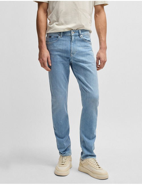 Slim-fit Delaware-jeans van blauw Italiaans denim  