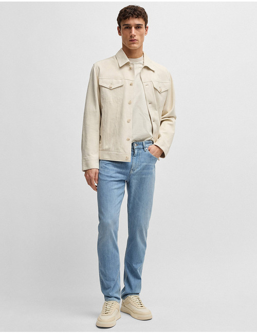 Slim-fit Delaware-jeans van blauw Italiaans denim  