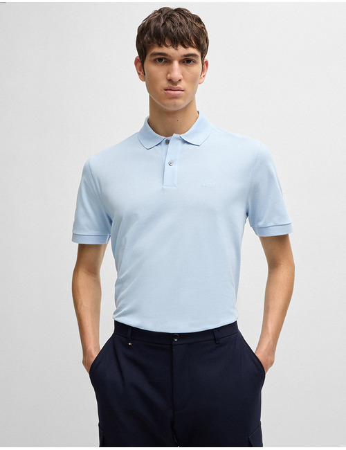Pallas Regular-fit polo van katoen met logostiksel  