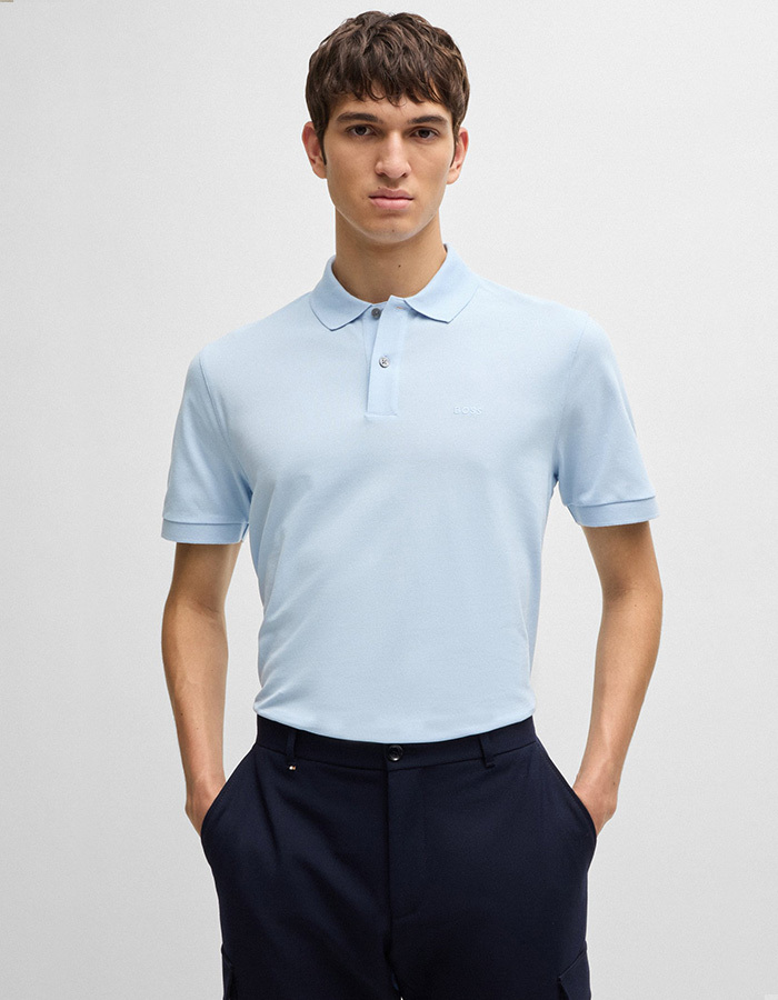 Pallas Regular-fit polo van katoen met logostiksel  