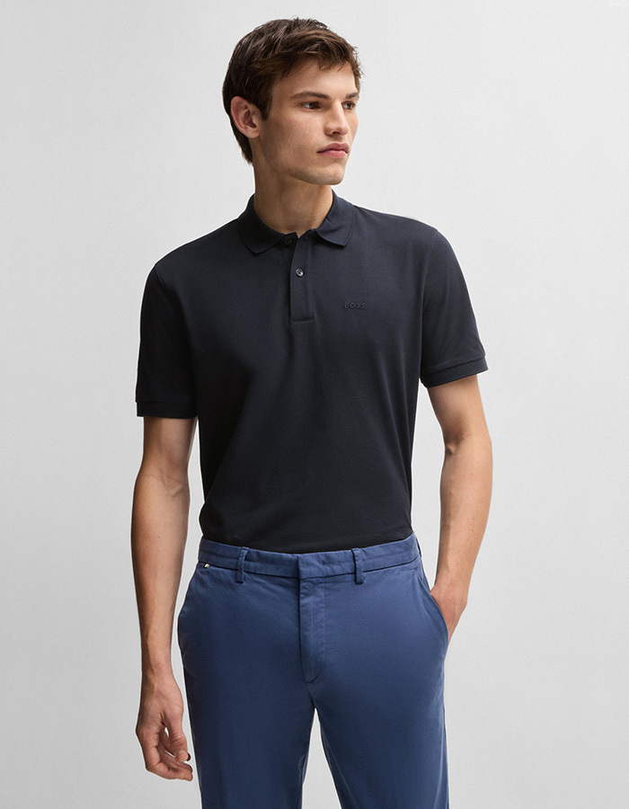Pallas Regular-fit polo van katoen met logostiksel  
