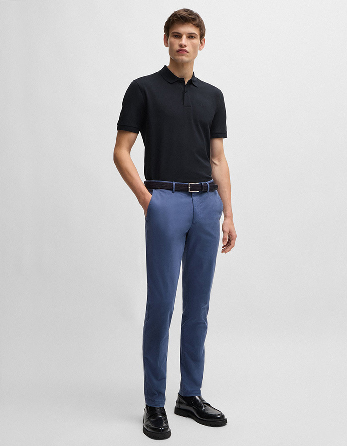 Pallas Regular-fit polo van katoen met logostiksel  