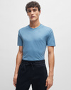 T-shirt van katoenen jersey met rubberen logoprint 