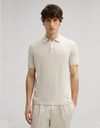 Maliosor Gebreid Polo Shirt in Licht Beige – Modern Fit  
