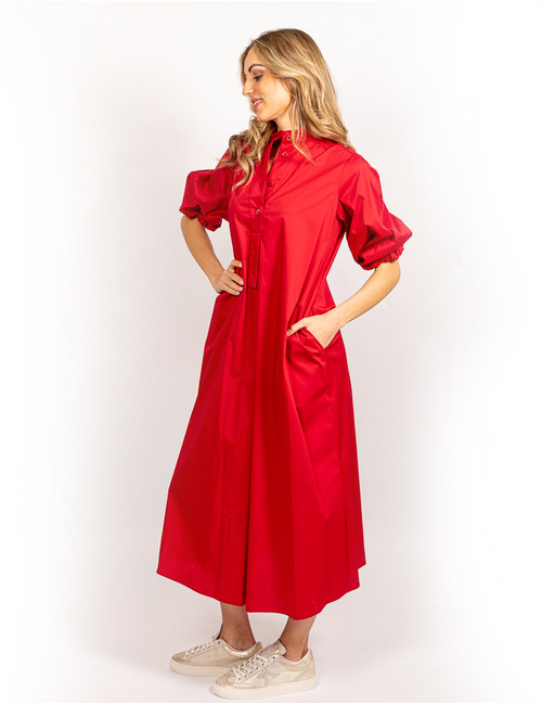 Liviana Conti lang kleed rood