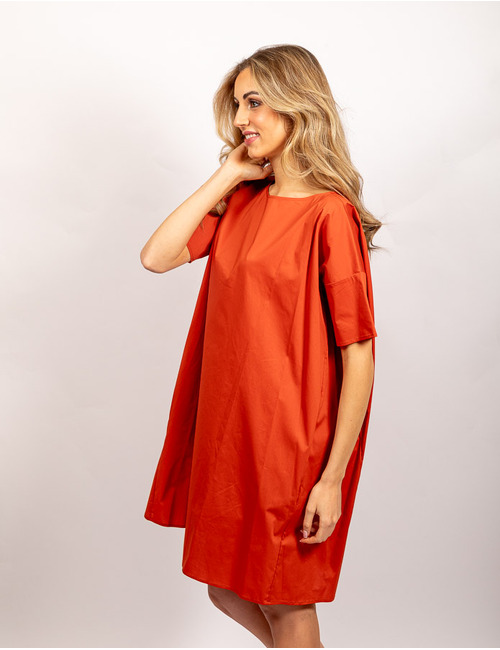 Liviana Conti kort kleed oranje
