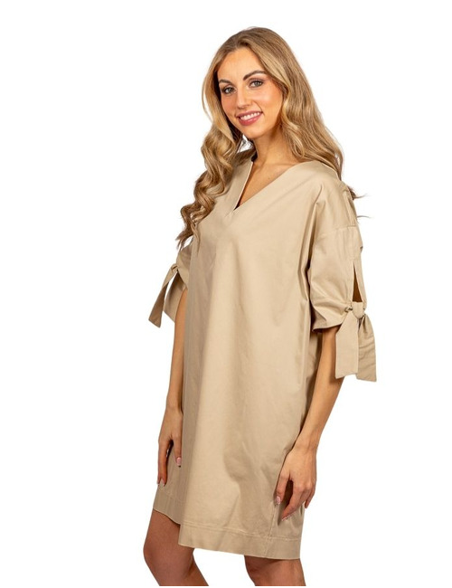Due Amanti kort kleed beige