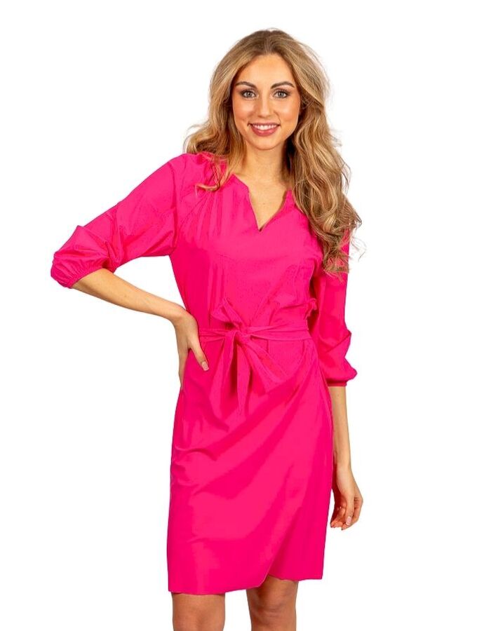 Due Amanti kort kleed fuschia