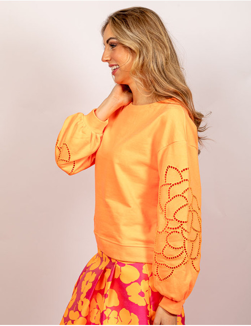 Senso lange mouw sweater oranje