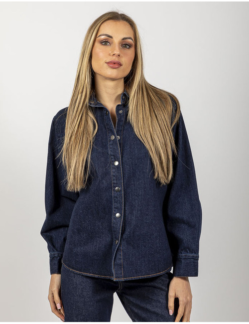 Neo Noir lange mouw bloes donkere washing