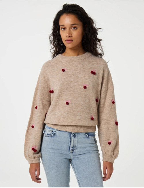 Fabienne Chapot lange mouw pull beige
