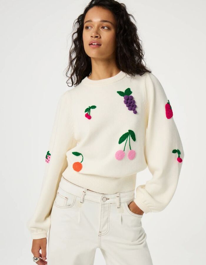 Fabienne Chapot lange mouw pull wit