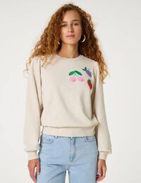 Fabienne Chapot lange mouw sweater beige