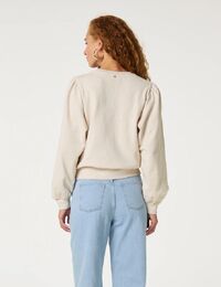 Fabienne Chapot lange mouw sweater beige