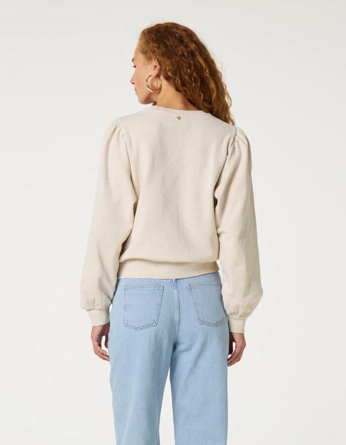 Fabienne Chapot lange mouw sweater beige