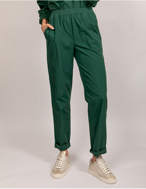 Four Roses broek met elatische band groen