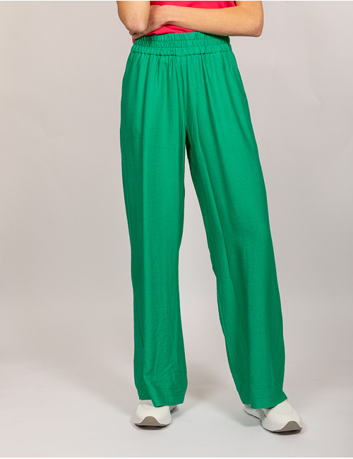 Four Roses broek met elatische band groen