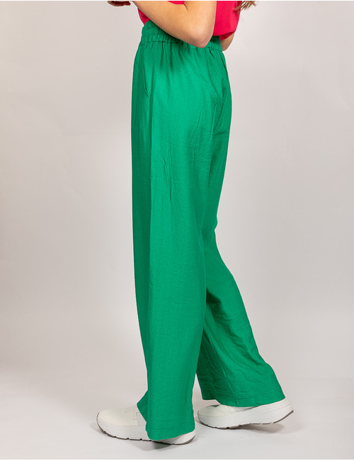 Four Roses broek met elatische band groen