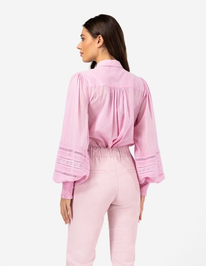 Ibana lange mouw bloes roze