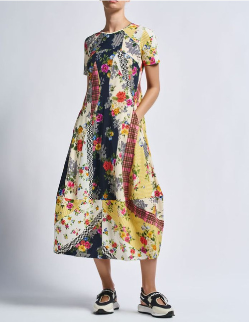 High kort kleed multicolor