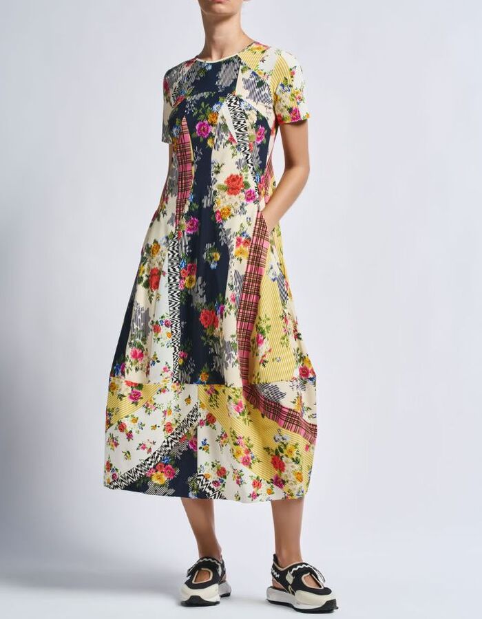 High kort kleed multicolor