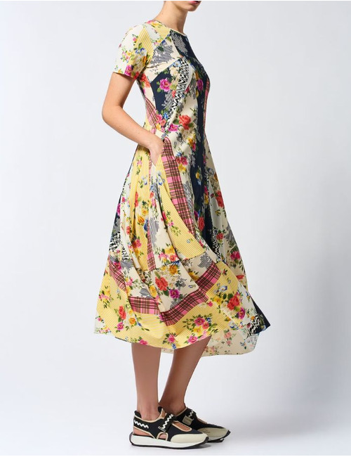 High kort kleed multicolor