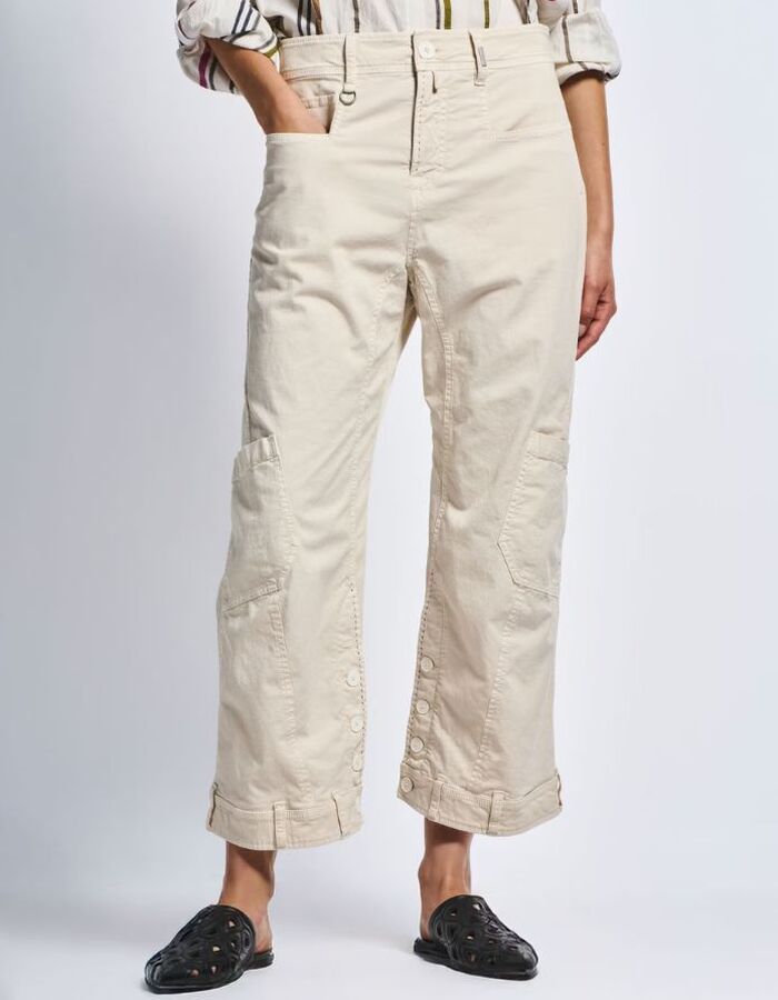 High broek sportief beige
