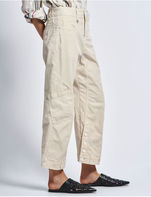 High broek sportief beige