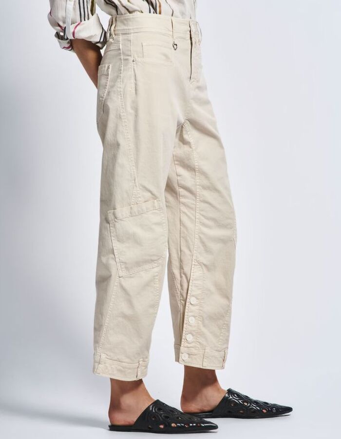 High broek sportief beige
