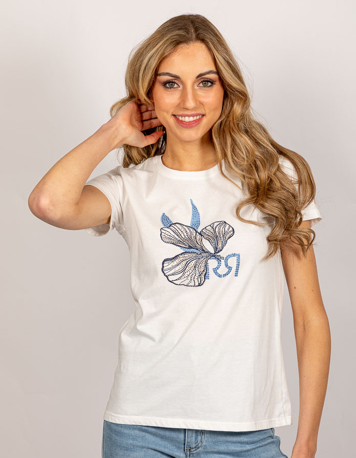 Rinascimento t-shirt korte mouw wit