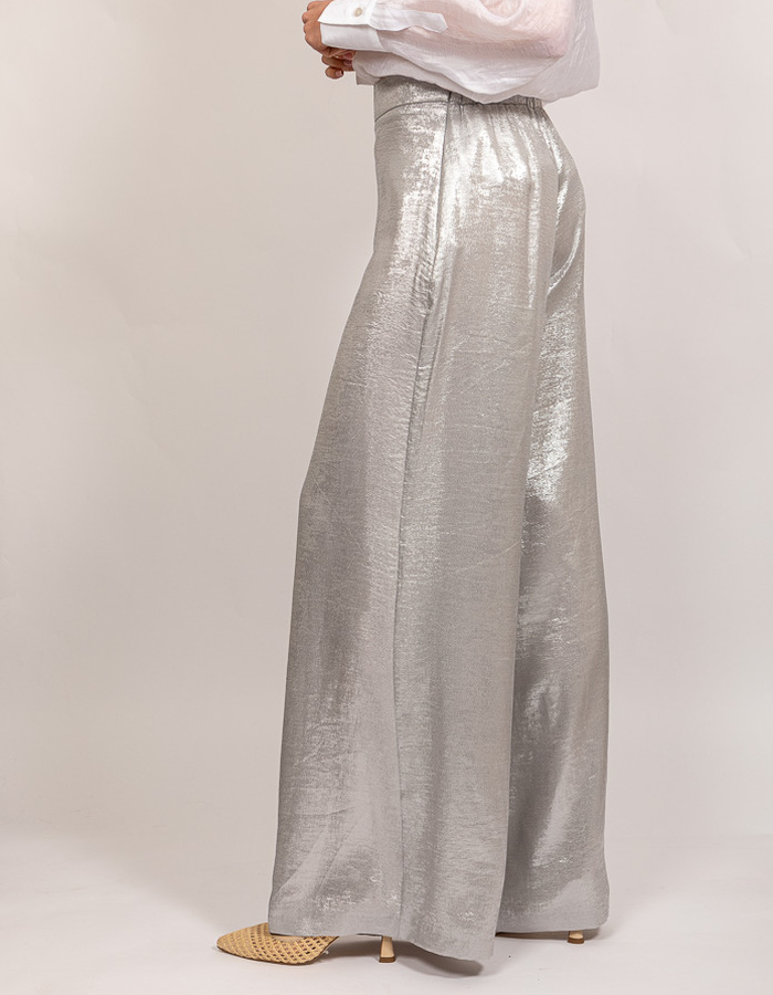 Access broek met elatische band zilver