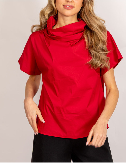 Liviana Conti korte mouw bloes rood