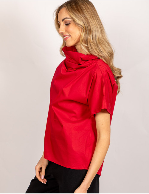 Liviana Conti korte mouw bloes rood