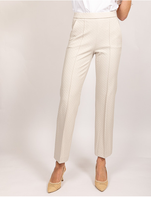 Raffaello Rossi broek met elatische band beige