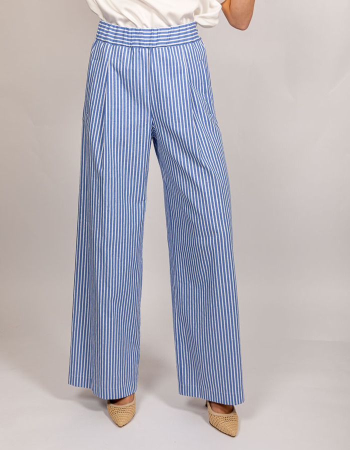 Gigue broek met elatische band blauw