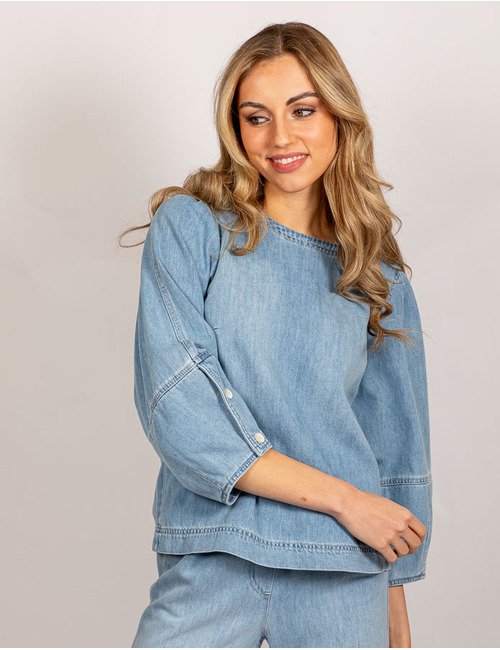 Gigue 3/4 mouw bloes jeans