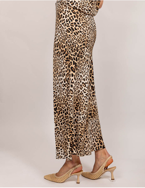 Beaumont lange rok leopard