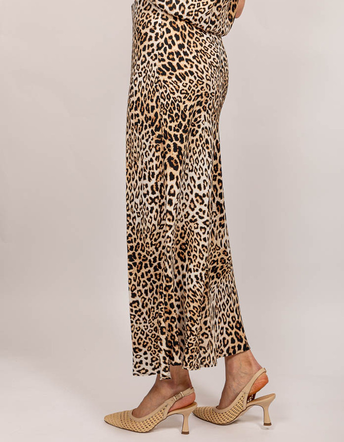 Beaumont lange rok leopard
